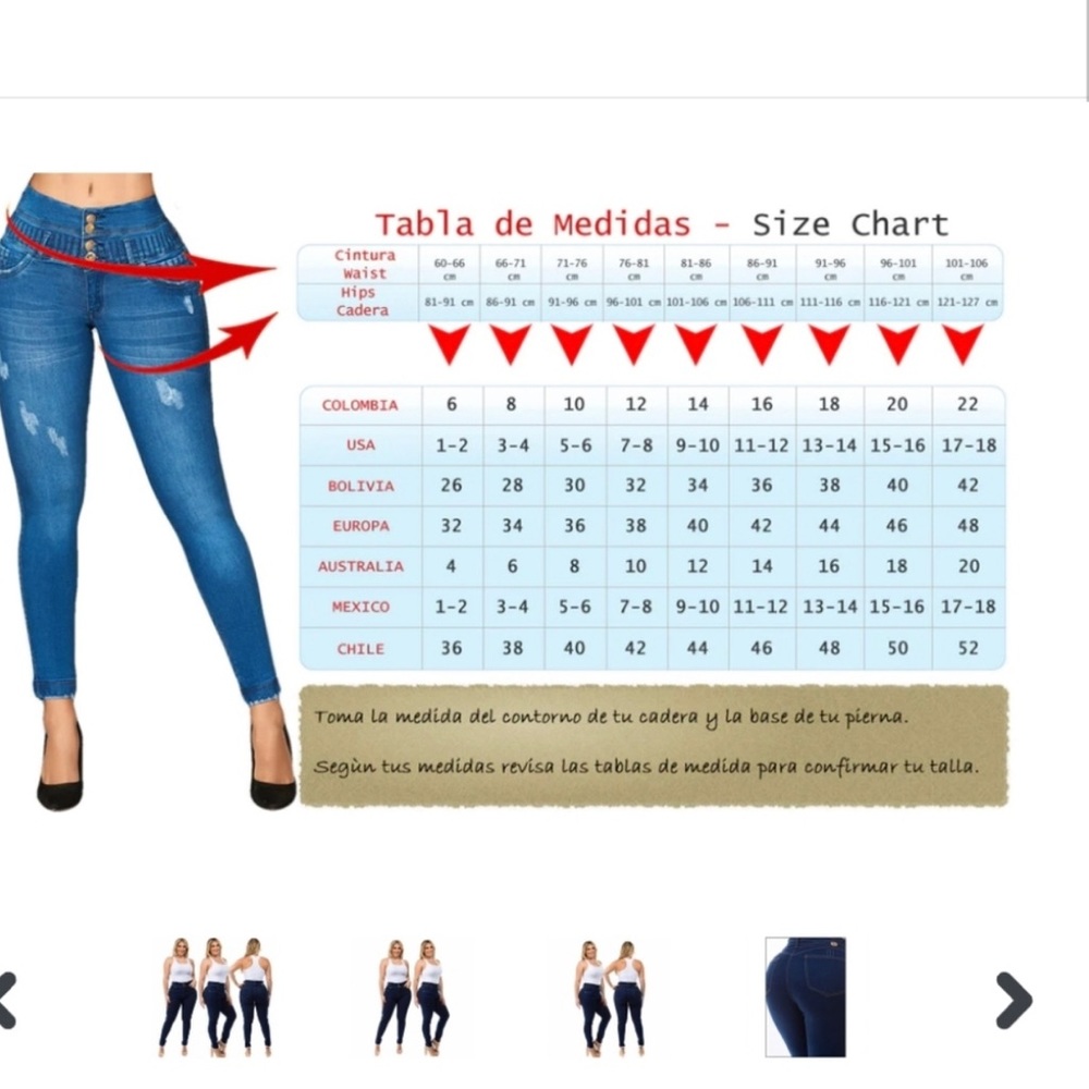 100% AUTHENTIC COLOMBIAN BUTT LIFTING JEANS HIGH WAISTED